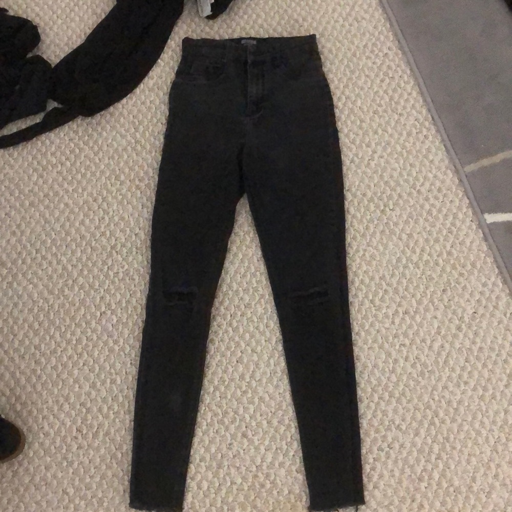 Black faded jeans Zara denim authentic collection